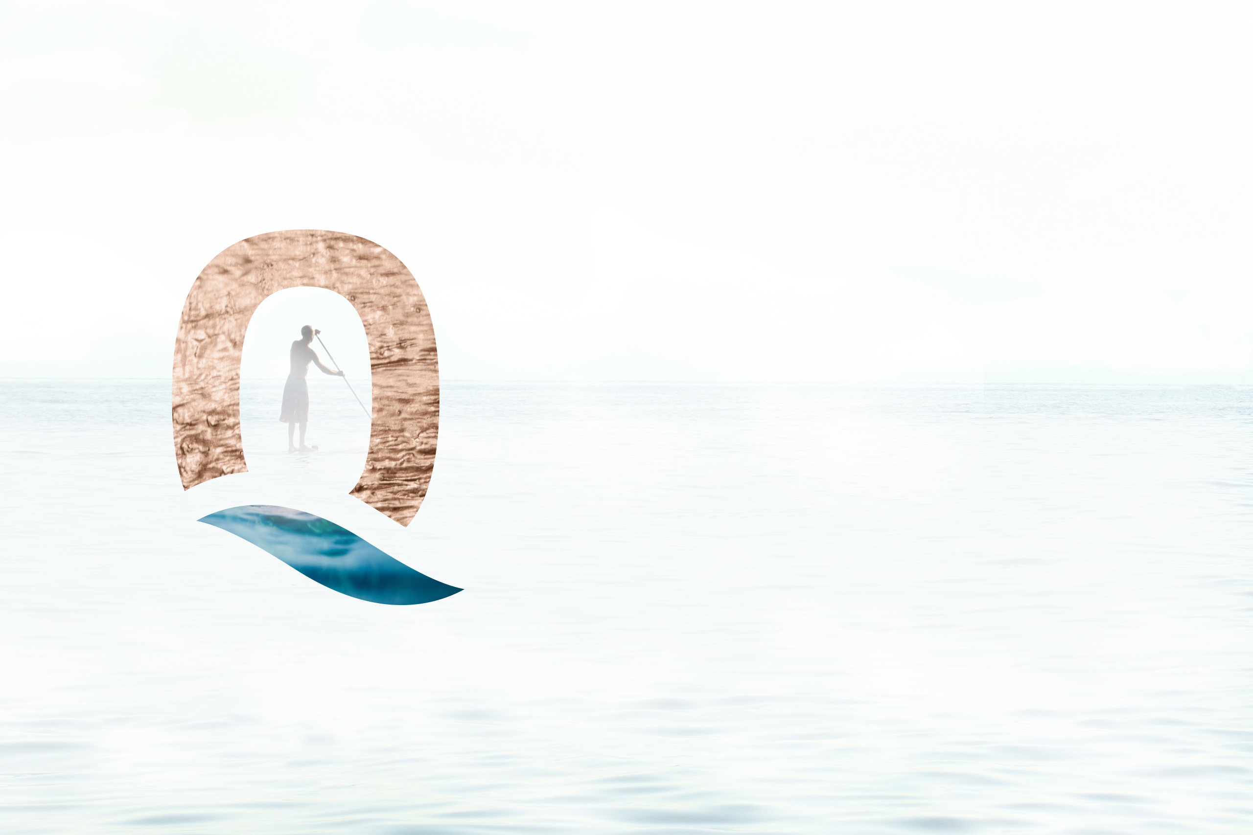 Baltique Logo mit Stand-up Paddler im Hintergrund