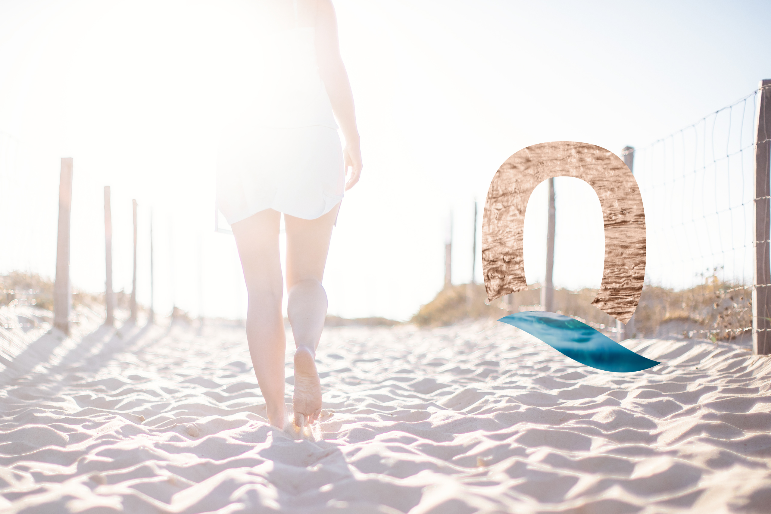 Barfu&szlig; am Strand