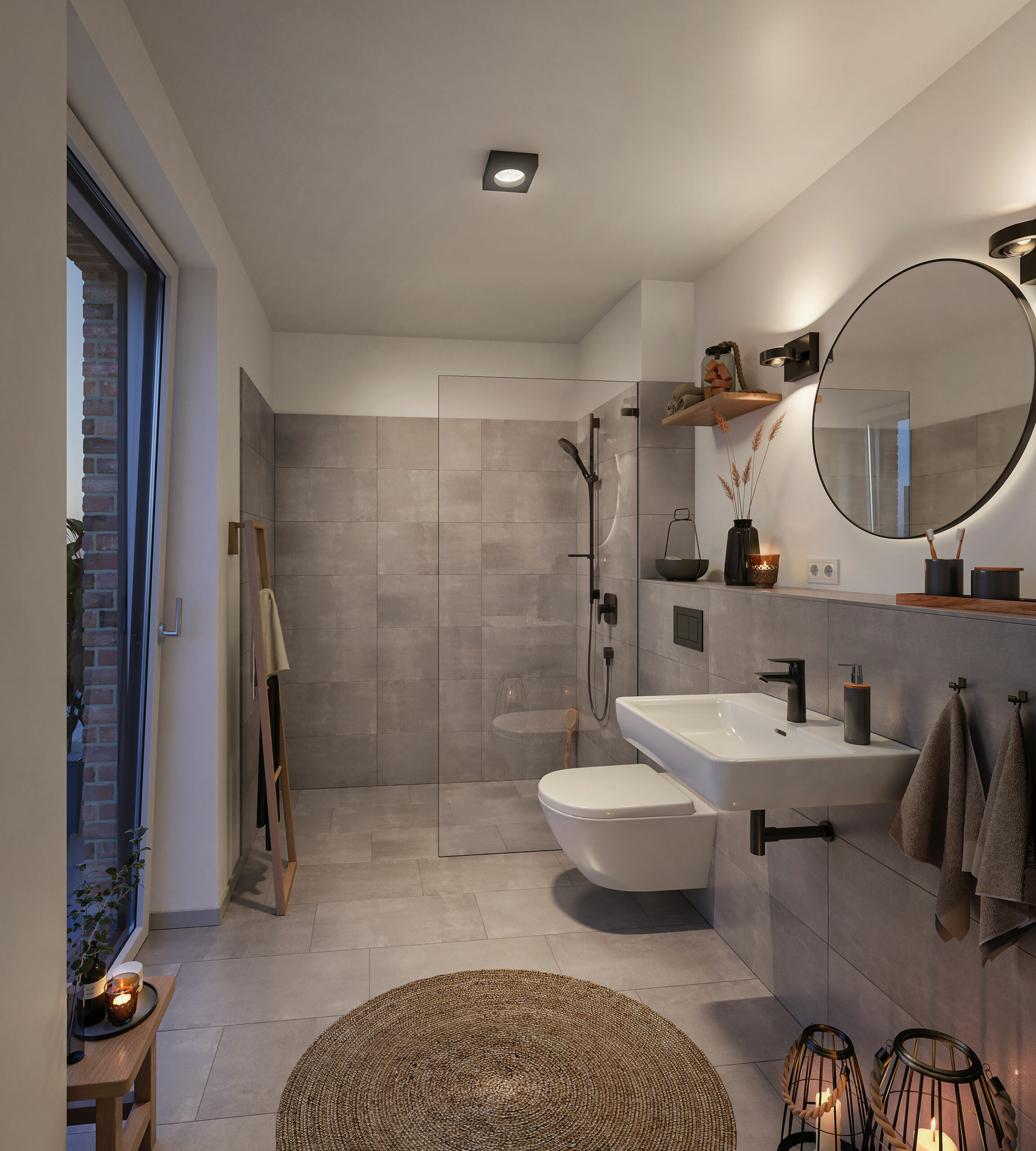 Badezimmer mit begehbarer Dusche