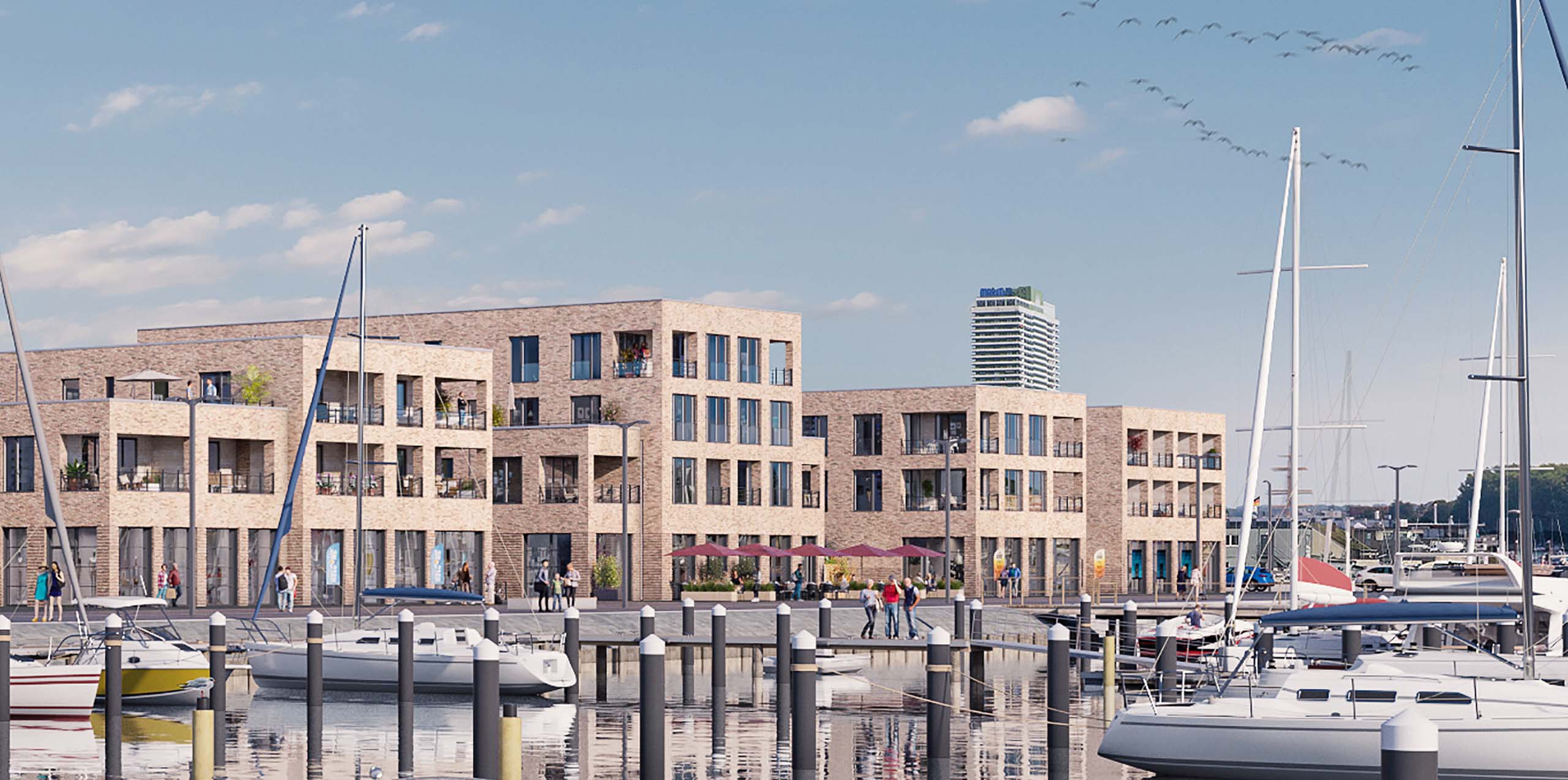 Ansicht vom Yachthafen