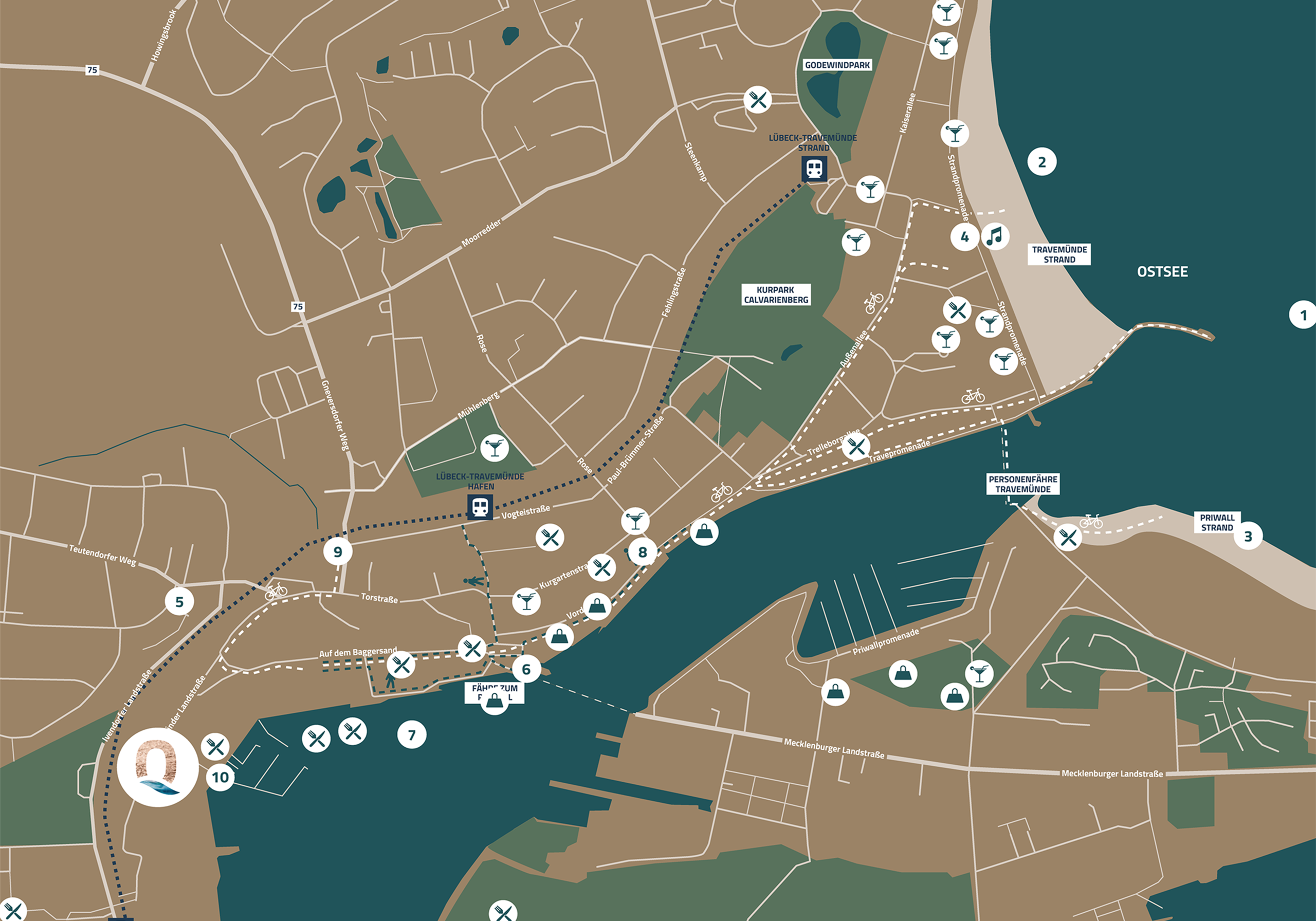 Karte Travem&uuml;nde